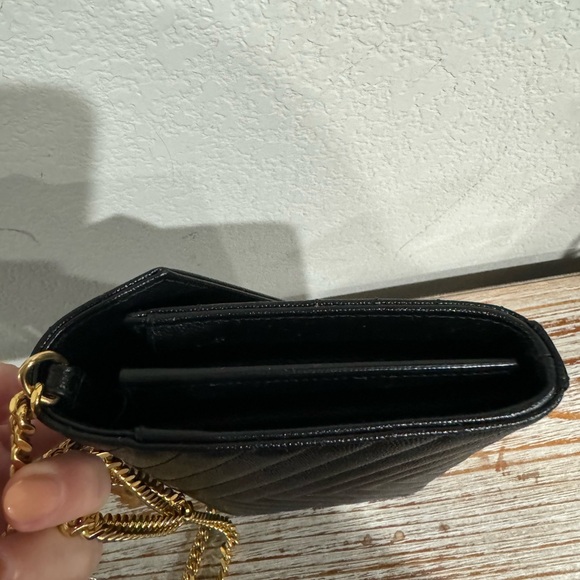 YSL Monogram Chain Wallet Black - Picture 10 of 11